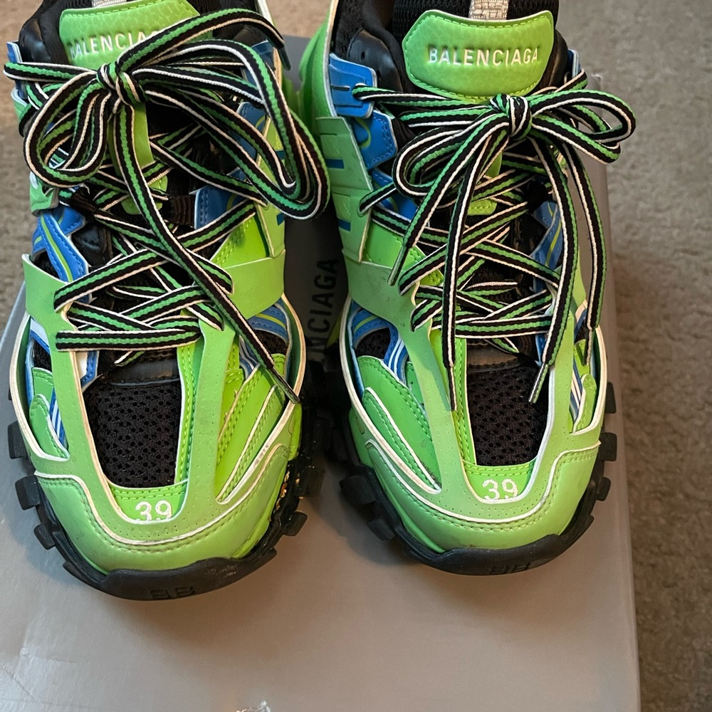 Authentic Balenciaga Track Trainers green and blue - Picture 6 of 12